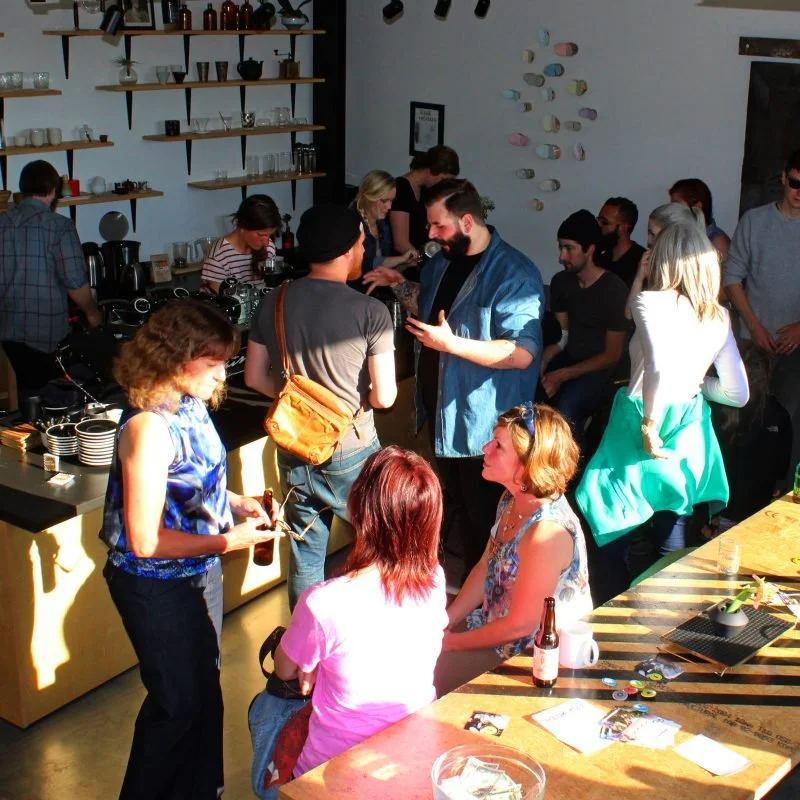 Baristas hosting a coffee event to support On the Ground